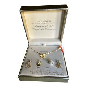 NWT Mia Sarine Dainty Transformation Necklace Set with charms